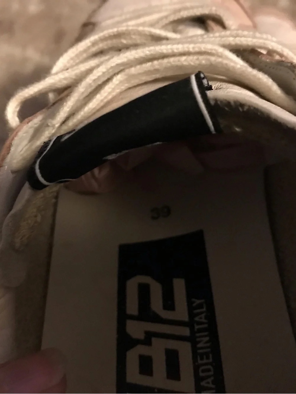 4B12 Sneakers in White/Pink and Leopard-Print Leather